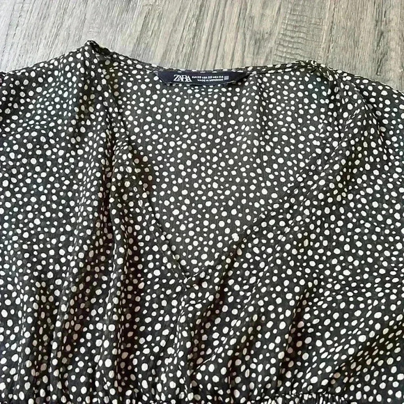 Zara | Sheer polka dot long sleeve dress - Picture 8 of 12